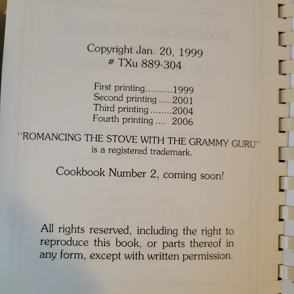Romancing the Stove ~The Grammy Guru Cookbook ~ Retro Fun Recipes! FINAL PRICE